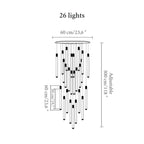 La Barra Staircase Chandelier for Foyer - fovolighting