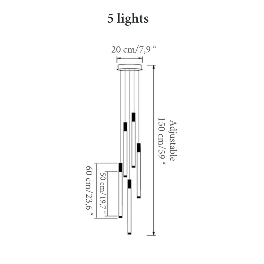 La Barra Staircase Chandelier for Foyer - fovolighting