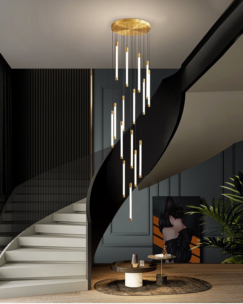 La Barra Staircase Chandelier for Foyer - fovolighting