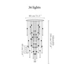 La Barra Staircase Chandelier for Foyer - fovolighting
