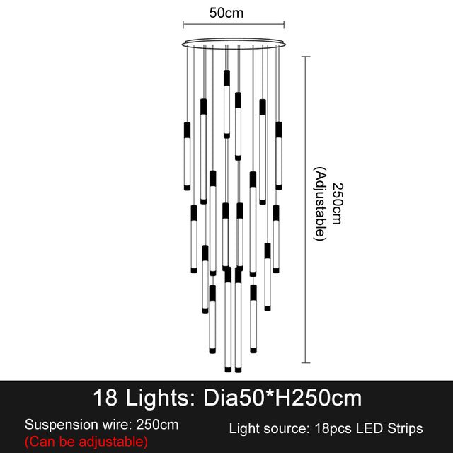 La Barra Staircase Chandelier for Foyer - fovolighting