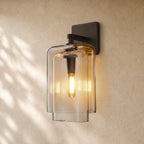 Lacourt Amber Glass Sconce - Bronze / 14’’ / Clear