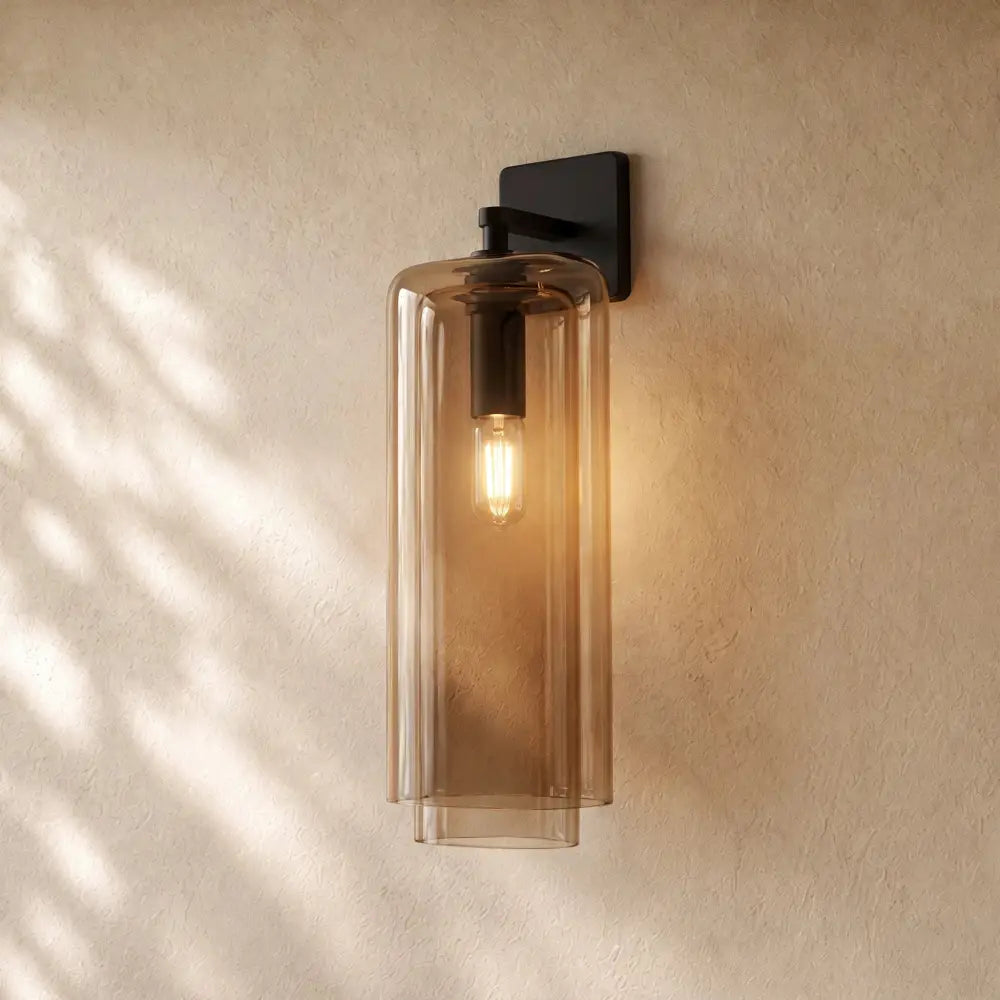 Lacourt Amber Glass Sconce - Bronze / 21’’ / Amber