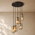 LACOURT GLASS CLUSTER CHANDELIER - Bronze / 18’’ / Amber