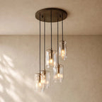 LACOURT GLASS CLUSTER CHANDELIER - Bronze / 18’’ / Clear