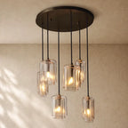LACOURT GLASS CLUSTER CHANDELIER - Bronze / 24’’ / Clear