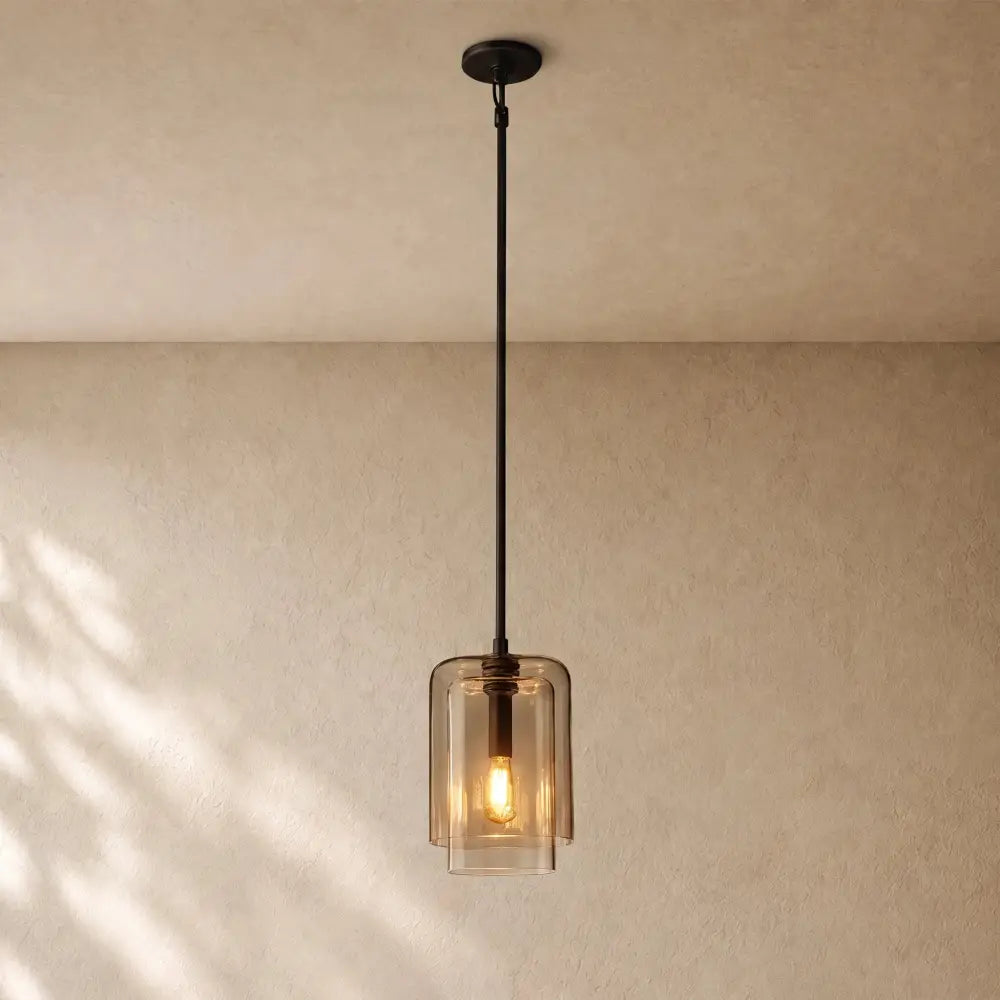 LACOURT GLASS PENDANT - Bronze / Amber