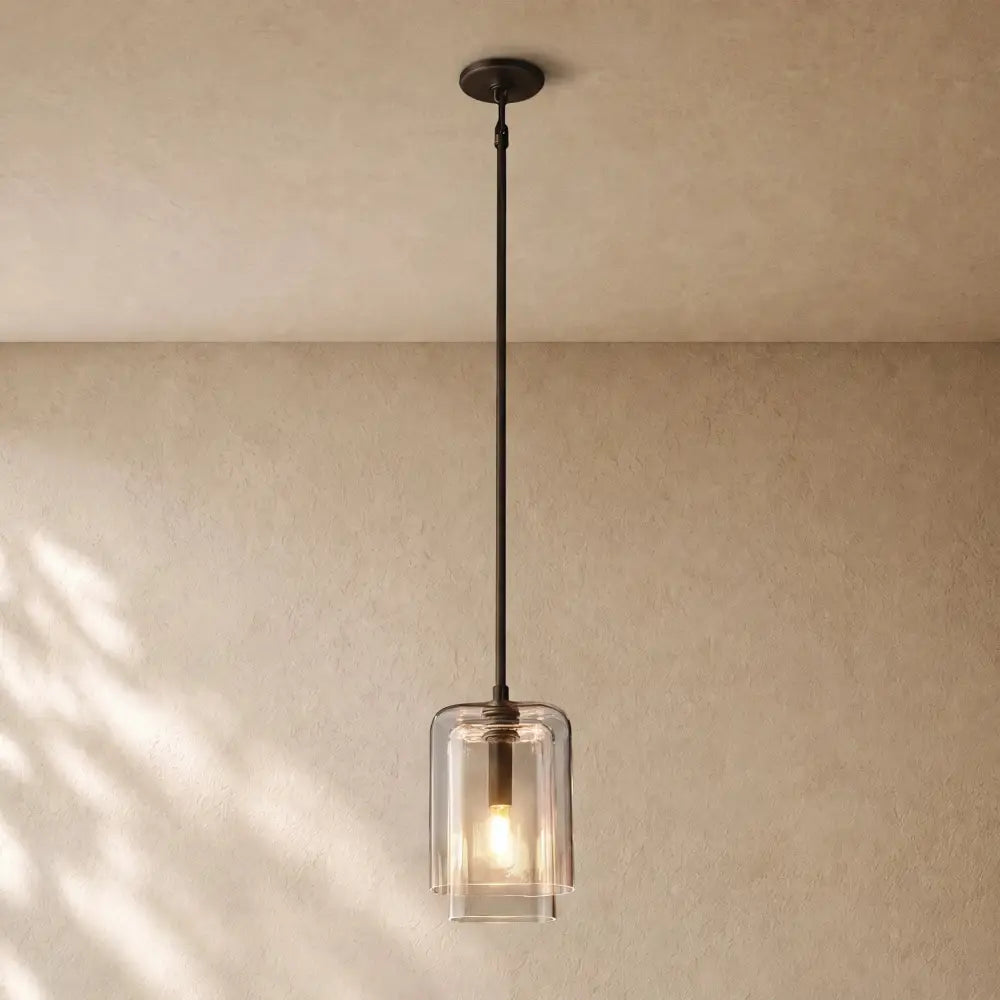 LACOURT GLASS PENDANT - Bronze / Clear