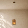 LACOURT GLASS PENDANT - Lacquered Burnished Brass / Clear
