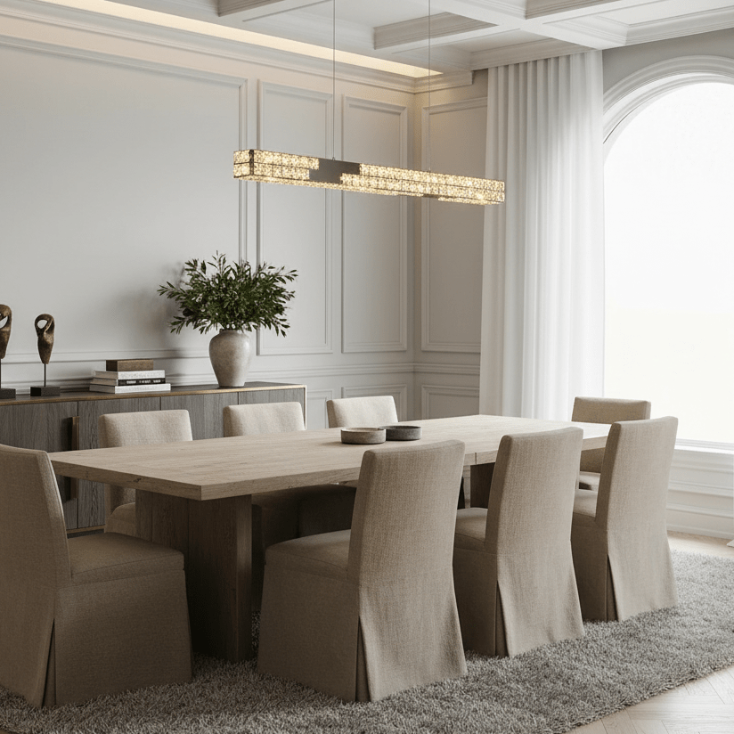 Langley Crystal Dining Room Chandelier - fovolighting