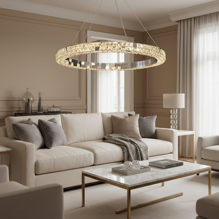 Langley Crystal Ring Chandelier - fovolighting