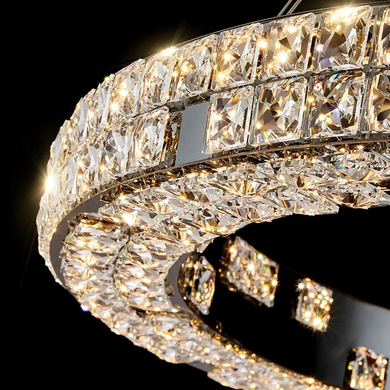 Langley Crystal Ring Chandelier - fovolighting