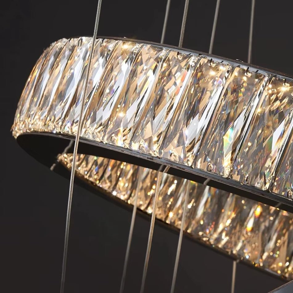 Langley The 6 - Ring Crystal Chandelier - fovolighting