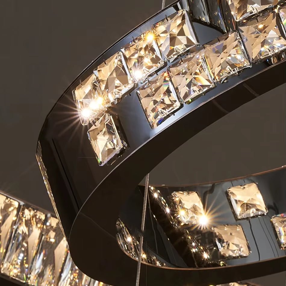 Langley The 6 - Ring Crystal Chandelier - fovolighting