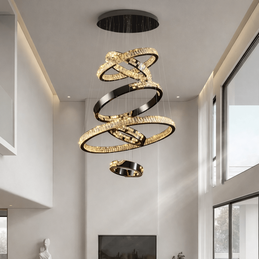 Langley The 6 - Ring Crystal Chandelier - fovolighting