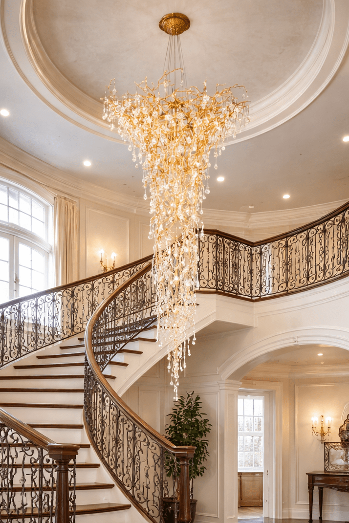 Large Branch Chandelier For High Ceiling - fovolighting