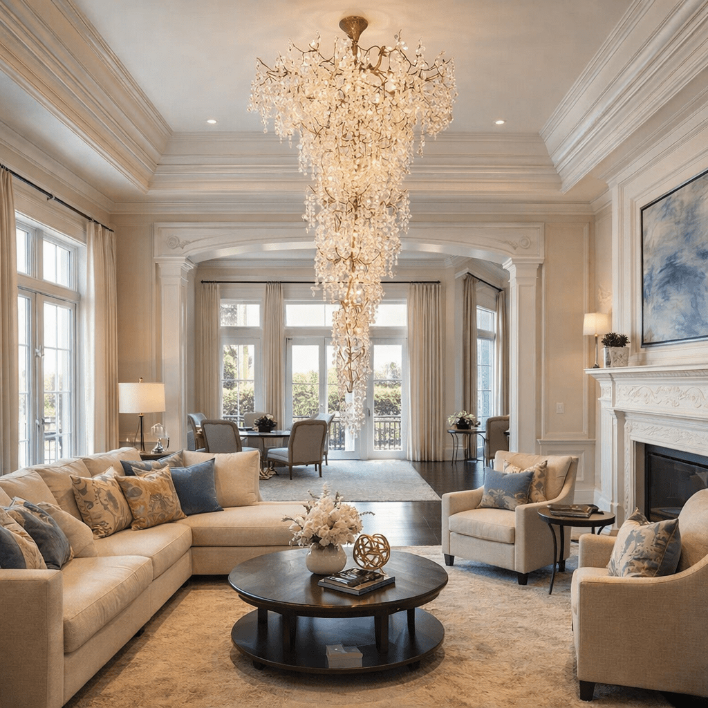 Large Branch Crystal Chandelier - fovolighting