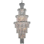 Large Multi - pieces Crystal Chandelier Stylish Ceiling Light Fixture For Foyer Living Room Staircase - fovolighting
