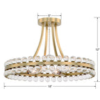 Latin 4 Light Chandelier - Flush Mount - fovolighting