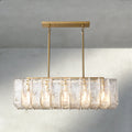 Lattlcy Clear Glass Rectangular Chandelier 49", 67" - fovolighting