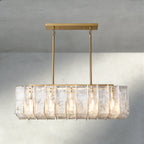 Lattlcy Clear Glass Rectangular Chandelier 49", 67" - fovolighting