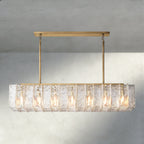 Lattlcy Clear Glass Rectangular Chandelier 49", 67" - fovolighting