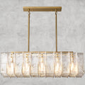Lattlcy Clear Glass Rectangular Chandelier 49", 67" - fovolighting