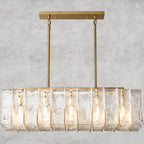 Lattlcy Clear Glass Rectangular Chandelier 49", 67" - fovolighting