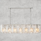Lattlcy Clear Glass Rectangular Chandelier 49", 67" - fovolighting