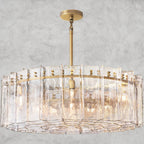 Lattlcy Clear Glass Round Chandelier 37", 48" - fovolighting