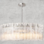 Lattlcy Clear Glass Round Chandelier 37", 48" - fovolighting