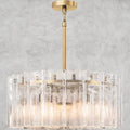 Lattlcy Clear Glass Round Chandelier 37", 48" - fovolighting