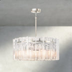 Lattlcy Clear Glass Round Chandelier 37", 48" - fovolighting