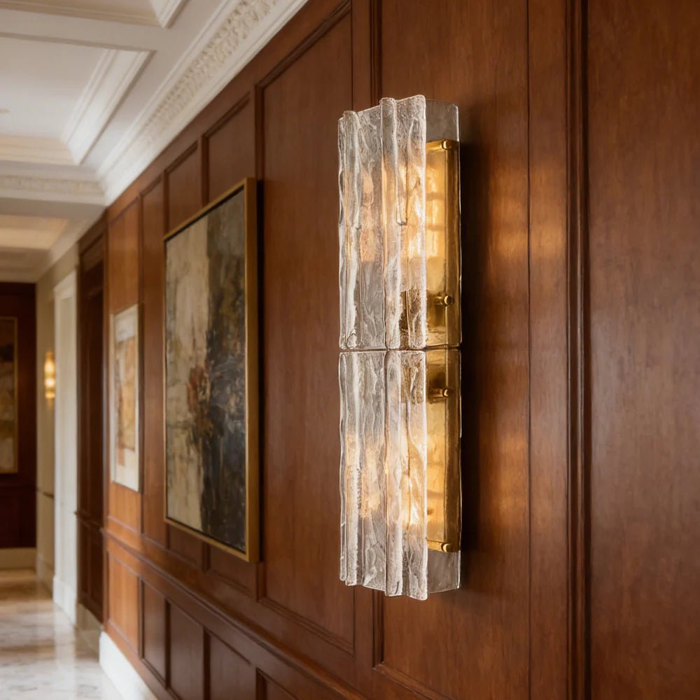 Lattlcy Clear Glass Sconce 15", 30" - fovolighting