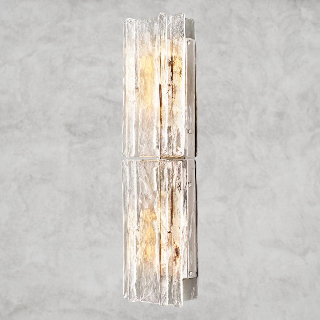 Lattlcy Clear Glass Sconce 15", 30" - fovolighting