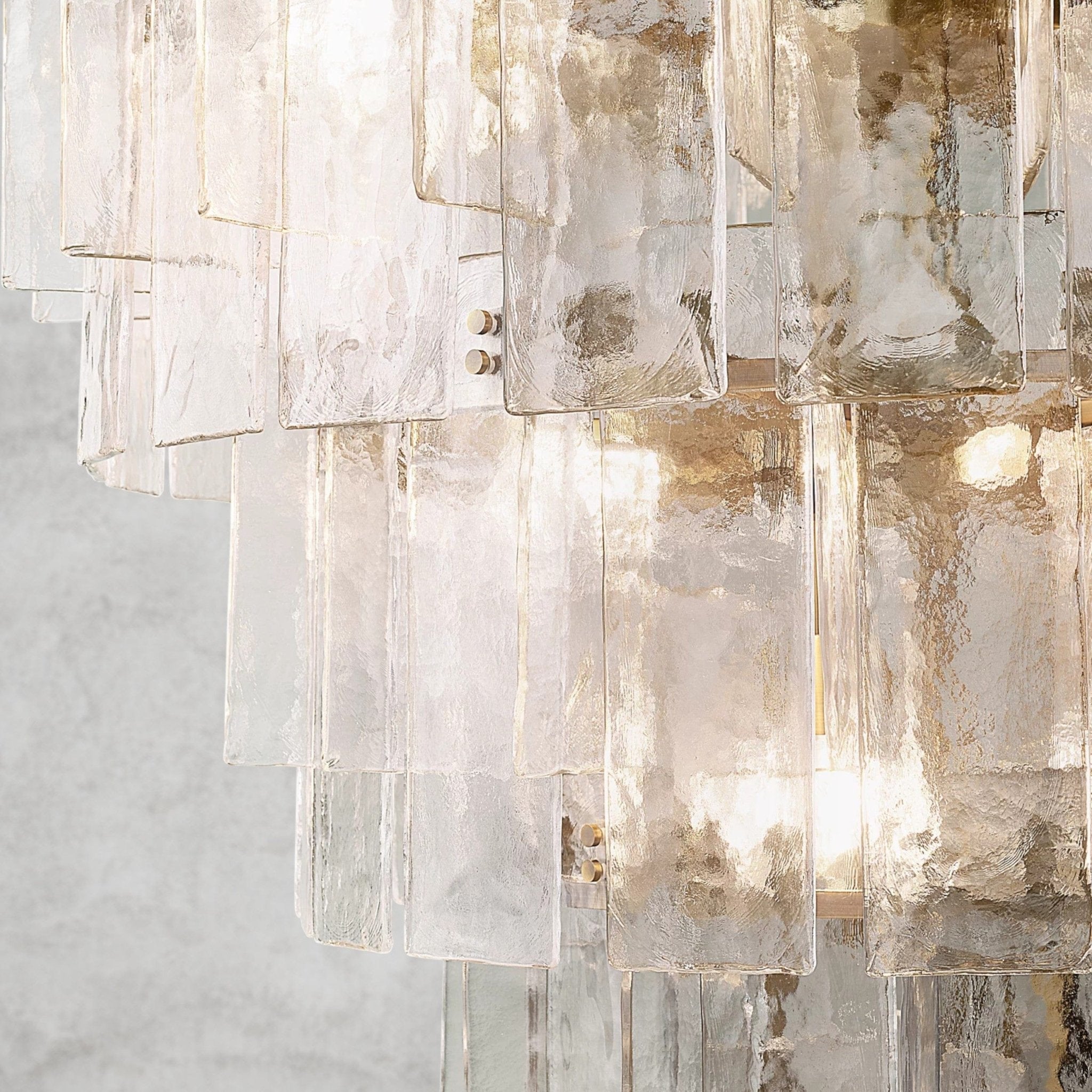 Lattlcy Clear Glass Tiered Round Chandelier 36", 47" - fovolighting