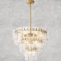Lattlcy Clear Glass Tiered Round Chandelier 36", 47" - fovolighting