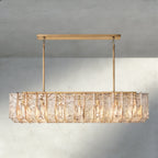 Lattlcy Smoke Glass Linear Chandelier 49", 67" - fovolighting