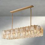 Lattlcy Smoke Glass Linear Chandelier 49", 67" - fovolighting