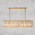Lattlcy Smoke Glass Linear Chandelier 49", 67" - fovolighting