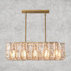 Lattlcy Smoke Glass Linear Chandelier 49", 67" - fovolighting