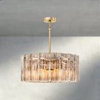 Lattlcy Smoke Glass Round Chandelier 37", 48" - fovolighting
