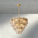 Lattlcy Smoke Glass Tiered Round Chandelier 36", 47" - fovolighting