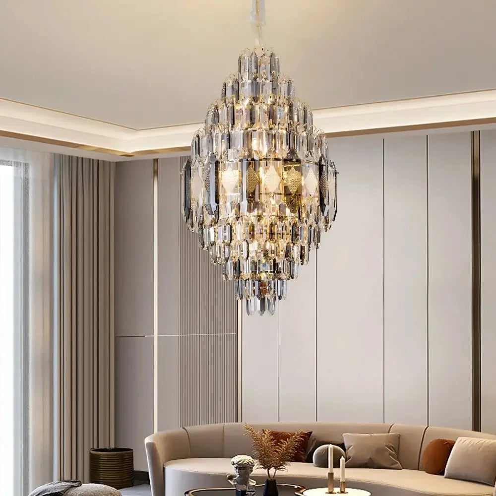 Lazzo Crystal Chandelier - fovolighting