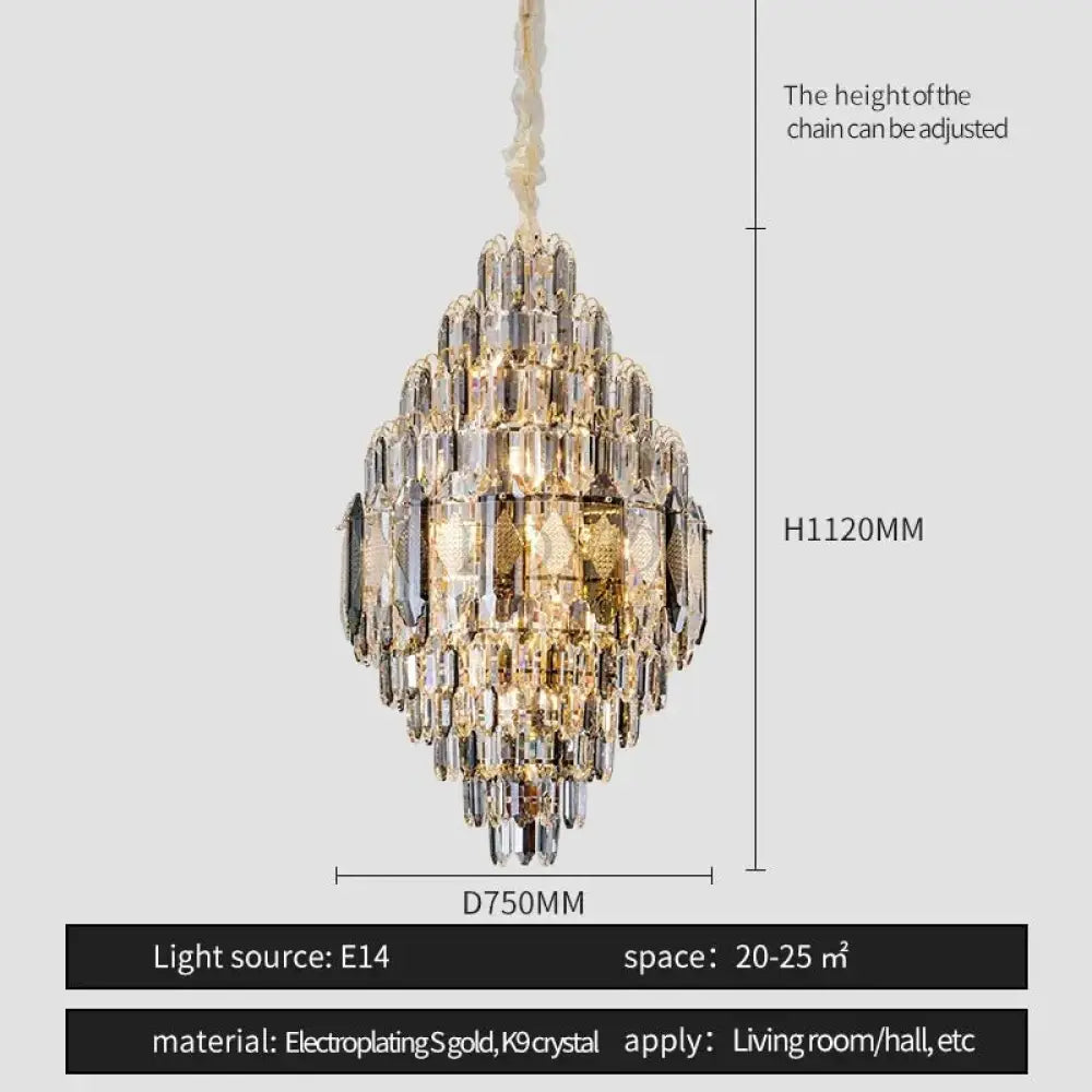 Lazzo Crystal Chandelier - fovolighting