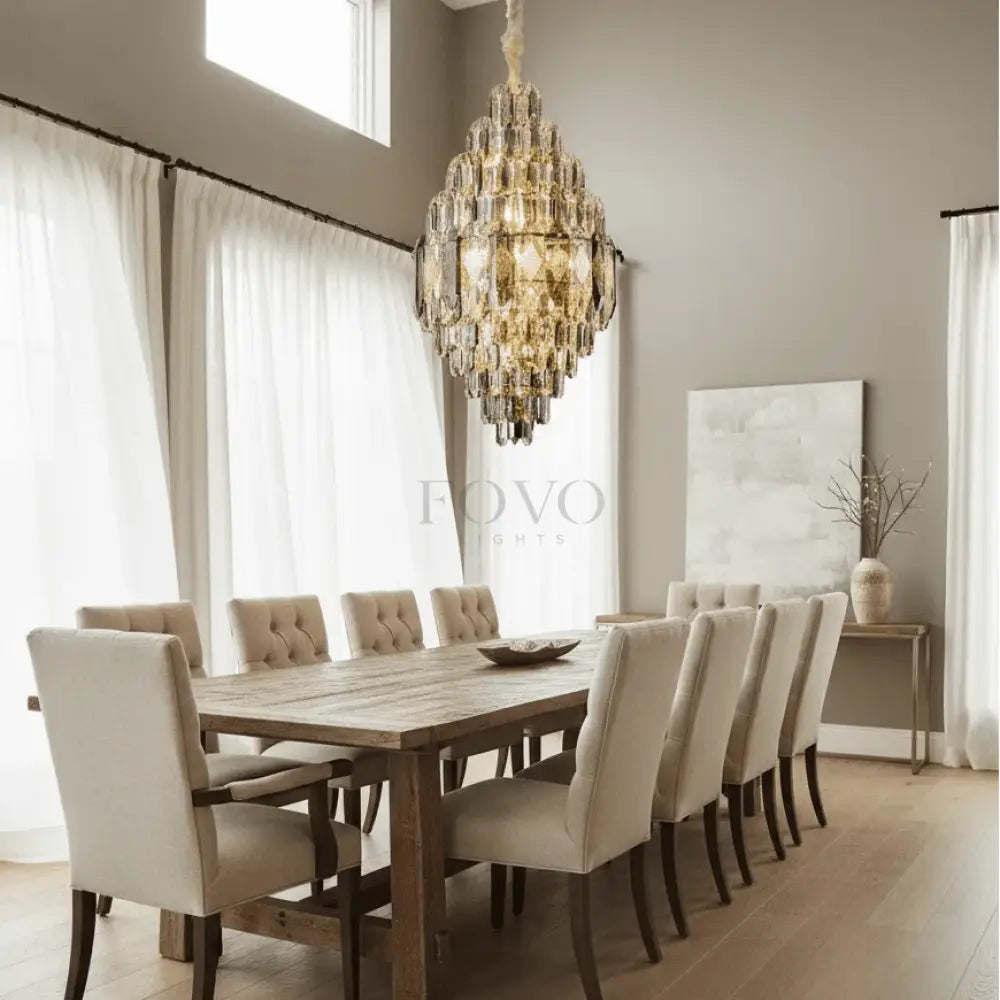 Lazzo Crystal Chandelier - fovolighting