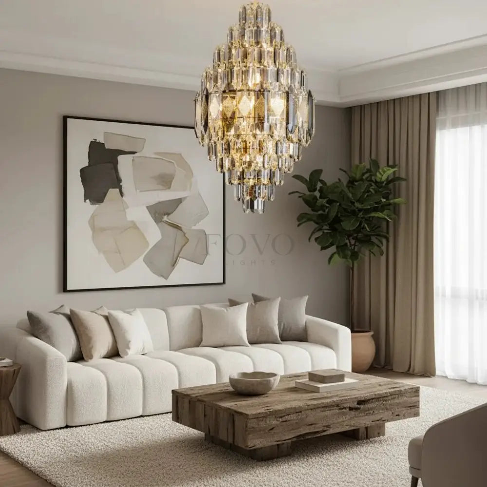 Lazzo Crystal Chandelier - fovolighting