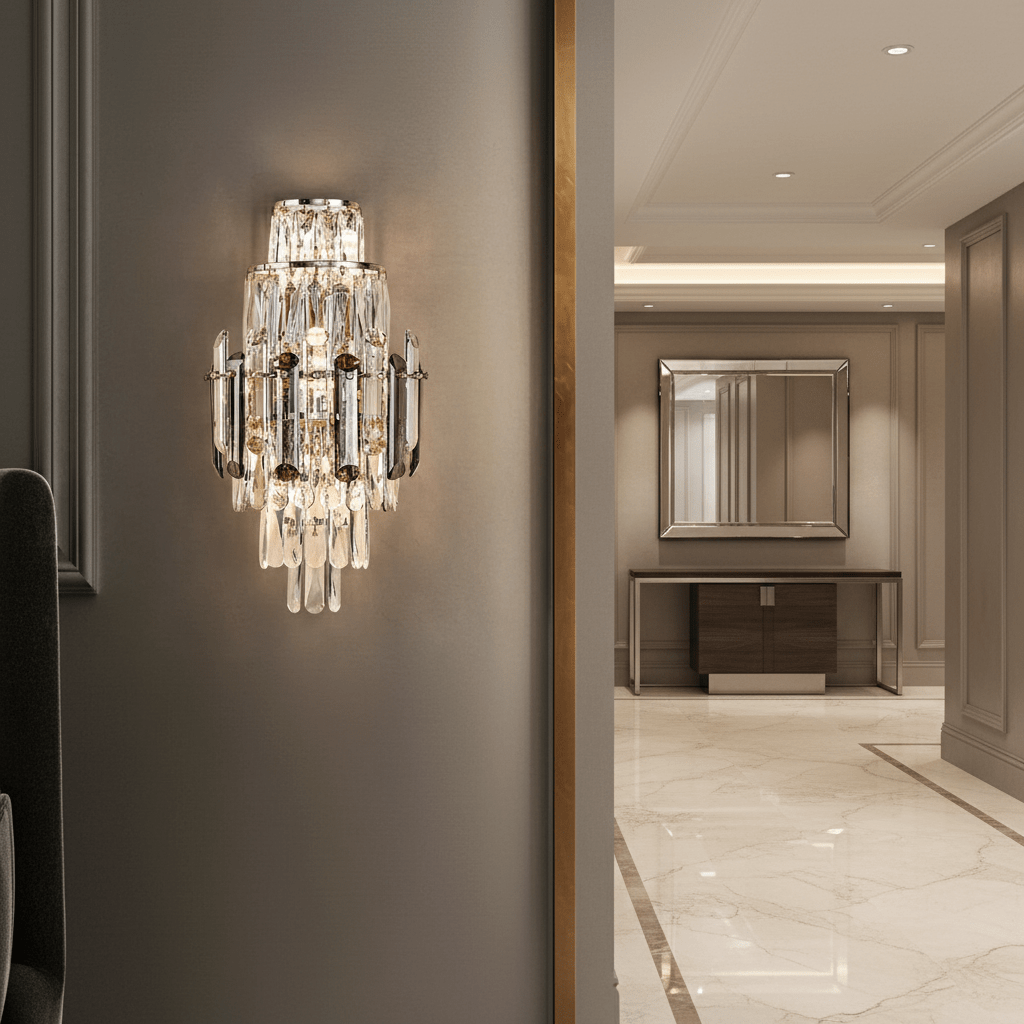 Lazzo Crystal Wall Sconce - fovolighting