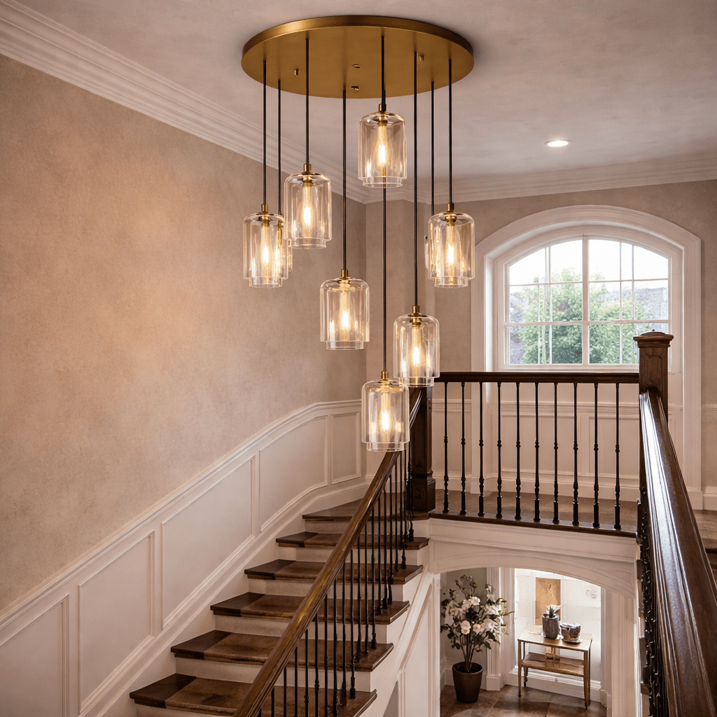 Lcaver Clear Glass Cluster Chandelier - fovolighting