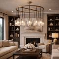 Lcaver Clear Glass Round Chandelier - fovolighting